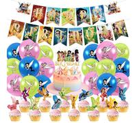 Nouveau TinkerBell Thème Fête D’anniversaire Décorations Bannière Ballons Gâteau Cupcake Toppers Décoration pour Enfants