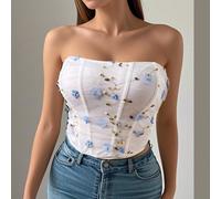 Nouveau top d'été noir respirant en maille élastique, sexy, corset respirant, taille étendue, shapewear pour femmes, corset tubulaire froncé en maille unicolore, accessoires de gym L,M,S,XL,XSPolyeste