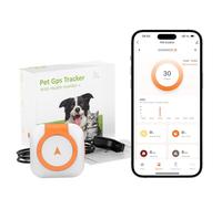 Nouveau Traceur GPS pour Chien, Mini Traceur GPS Chat en Temps réel Avec Clôture électronique, Suivi d'activité et de santé pour Votre Chien, IP67 Etanche, Trouver Par Le Son et la Lumière, Blanc