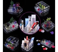 Nouveau Transparent Acrylique Tiroir De Rangement Maquillage Cosmetique Bijoux Organisateur Table Tiroir Boîte De Rangement Case Maison Articles Divers Boîte