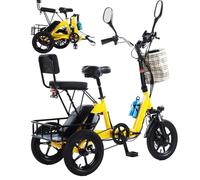 Nouveau Trike électrique de Mise à Niveau pour Adultes - 350W Motor sans balais, Gamme électrique Pure de 45 km, Grand écran LCD, Freins à Disque Avant/arrière et lumières de sécurité Tout Temps