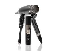 Nouveau Trio Sèche-Cheveux Ultra Rapide ghd Speed + Spray Volume + Brosse Ronde Taille 2, Noir Mat