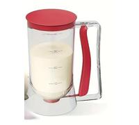 Nouveau type de distributeur de pâte, entonnoir de pâte, séparateur de liquide portable pour cupcakes, tasse à mesurer, outil de cuisson (rouge)