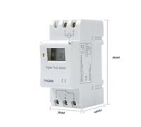 Nouveau Type de Relais Temporisé Numérique Programmable Hebdomadaire à 2 Fils sur Rail DIN, 7 Jours, AC THC 15 A 30 A 220 V 12 V
