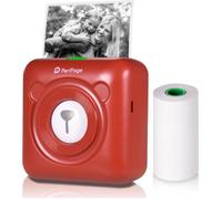 Nouveau type - PeriPage A6 imprimante thermique HD 304DPI Fonction photo AR Impression sans encre Compatible avec Android iOS Rouge