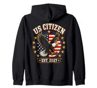 Nouveau US Citizen Est 2027 Naturalisation Pygargue à tête Blanche Sweat à Capuche