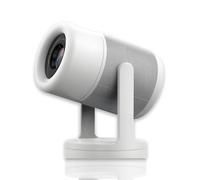 Nouveau vidéoprojecteur Intelligent avec Support 4K et système Android, vidéoprojecteur amélioré avec Mise au Point électrique,projecteur Portable pour la Maison et l'extérieur, Blanc