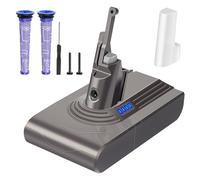 Nouveau Waitley Batterie 6000mAh pour Batterie Dyson v8, Compatible avec Dyson V8 Absolute/Animal/Fluffy/Parquet/Motorhead aspirateur sans Fil, avec 2 filtres + Tournevis