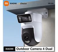 Nouveau Xiaomi caméra extérieure 4 double objectif 5MP 3K HD double vue surveillance panoramique gros plan suivi IP66 résistant aux intempéries antivol-CN Ajouter un adaptateur UE