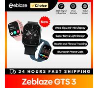Nouveau Zeblaze GTS 3 appel vocal montre intelligente Ultra-grande écran HD 2.03 ''moniteur de santé 24H plus de 100 Modes sportifs plus de 200 visages de montre Jet Black