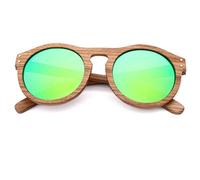 Nouveau zèbre Bois Lunettes de Soleil Femmes Rondes Lunettes de Soleil en Bois Hommes Verres polarisés Conduite UV 400 Lunettes