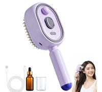 Nouveauté 2026 Brosse à cheveux électrique à coussin d'air et pulvérisation - Rechargeable, démêlante et anti-frisottis,nourrit les cheveux secs,soin spa portable à domicile (1,Violet)