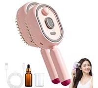 Nouveauté 2026 Brosse à cheveux électrique à coussin d'air et pulvérisation - Rechargeable, démêlante et anti-frisottis,nourrit les cheveux secs,soin spa portable à domicile (2,Rose)