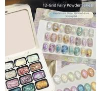 Nouveauté 2026 - Gel vernis à ongles 12 panneaux Opale Scintillant Micro-3D Effet Fée - Vibe Estival 12gonggexiannvgao