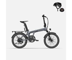 Nouveauté 2026 : Vélo électrique pliant ADO Air 20S avec suspension | Vélo électrique confortable (Bonus offert : 49,99 €) - Fourche avec suspension / Gris Air