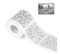 Nouveauté Drôle Numéro Sudoku Baignoire Imprimée Papier Toilette Drôle de Papier Toilette Doux Rolon de Tissu 130g pour le café Domestique (Comme indiqué)