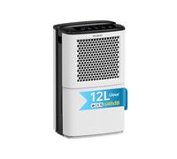 【Nouveauté】ELECCI Déshumidificateurs 12 L/j avec tuyau de vidange, réservoir d’eau de 3,8 L, dégivrage automatique, minuterie 24 h, vidange continue, R290, idéal pour des pièces de 25 m².