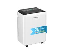 【Nouveauté】ELECCI Déshumidificateurs 25 L/j, réservoir d’eau de 4,8 L, 3 vitesses, R290, minuterie 24 h, évacuation continue avec tuyau d’évacuation, idéaux pour les pièces de 50 m².