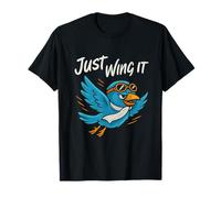 Nouveauté en matière de vêtements graphiques Just Wing It Bird Pilot Aviator T-Shirt