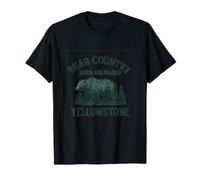 Nouveauté graphique de Yellowstone WY Bear Country Born and Raised T-Shirt