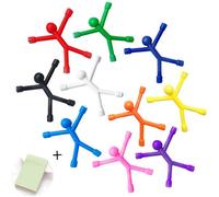 nouveauté Homme de Mini Aimant, Mignon Rubber Aimant Les Hommes aimants pour réfrigérateur Jouet magnétique pour Les Enfants et Les Adultes Bureau+100 Feuilles/Tableau Blocs-Notes Autocollants(10PCS)