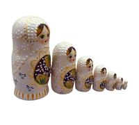 Nouveauté Lot de 7 poupées russes en bois peintes à la main pour les amateurs d'art Figurines de nidification russes décoratives