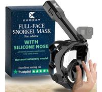 Nouveauté mondiale : masque de plongée / masque de plongée pour adulte avec compensation de pression - Masque intégral avec nez en silicone comme masque de plongée - Sans CO2 - KHROOM Seaview Pro Plus