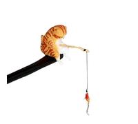 Nouveauté Orange chat pêche cheveux bâton, épingle à cheveux en bois naturel, adapté pour les Rencontres, les Parties, et cadeau