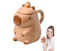 Nouveauté Tasses Capybara - Tasse pour animaux antidérapante, Tasses à thé polyvalentes pour café | Tasse à thé Capybara au design amélioré avec poignée arrondie, boisson préférée inoubliable