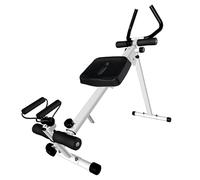 NouveautéPolyvalent rameur pliable appartement et abdos musculation appareil，Tout-en-un,Réglable, à double glissière, silencieux, montage facile.rameur musculation pliable Blanc Cassé.