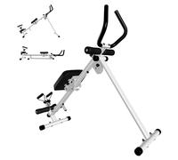 NouveautéPolyvalent rameur pliable appartement et appareil abdominaux ventre plat，Tout-en-un,Réglable, à double glissière, silencieux, montage facile.rameurs d'appartement pliable Blanc Cassé.