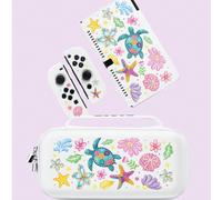 Nouveaux accessoires de jeu Switch 2 (2025), 1 pièce Sac de rangement mignon à motif océan pour chargeur et câble de données, Compatible avec Switch/Switch 2ème génération Console de jeu Étui de prote
