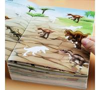 Nouveaux Autocollants De Dessin Animé Pour Enfants, Livre Mignon, Dessin Animé, Entraînement À La Concentration, Dinosaure, Jouets En Pâte
