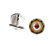 Nouveaux boutons de manchette en cristal pour t-shirt Art Toussaint Église Catholique Sacré-Cœur Boutons de manchette de Pâques Cadeaux