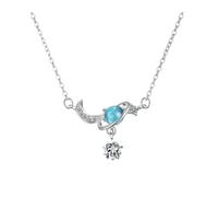 Nouveaux colliers créatifs avec chaîne de clavicule en cristal avec planète, lune et étoile en argent 925