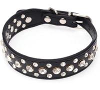 Nouveaux Colliers pour Animaux de Compagnie Bling Strass PU Cuir Cristal Fournitures pour Chiot Chien Tour de Cou Chat Collier Diamante mignon-2-S
