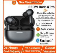 Nouveaux écouteurs sans fil Bluetooth Xiaomi REDMI Buds 8 Pro, audio haute résolution avec LDAC, jusqu'à 55 dB d'annulation active du bruit (ANC), écouteurs sans fil intelligents, BT5.4 REDMI Buds 8 P
