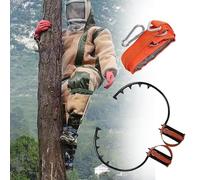 Nouveaux embouts d'escalade améliorés, équipement portable d'escalade d'arbre, 1 paire avec cinq dents et pieds antidérapants pour la chasse, l'observation et la cueillette des fruits, boucle de pied
