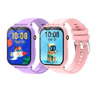 Nouveaux Enfants Smartwatch Jeux Hd Caméra Frontale Surveillance Du Sommeil Lampe De Poche Électronique Écran Tactile Alarme Calculatrice Cadeau Garçons Filles.Purple Pink.Kids Games Watch