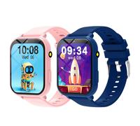 Nouveaux Enfants Smartwatch Jeux Hd Caméra Frontale Surveillance Du Sommeil Lampe De Poche Électronique Écran Tactile Alarme Calculatrice Cadeau Garçons Filles.Pink Blue.Kids Games Watch