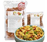 Nouveaux FUSILLI KETO Line@diet | 7 portions individuelles de 50 g de fusilli cétogènes | Faible teneur en glucides et 0,2 g de sucre, riches en fibres et en protéines | 350g