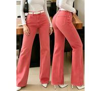 Nouveaux jeans droits pour femmes, poches inclinées, jeans amples de mode de rue de marque, jeans et vêtements décontractés pour femmes pour l'automne L,M,S,XL,XXLUnicoloreJean