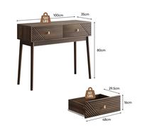 Nouveaux matériaux écologiques Bureau, Console moderne Mid-Century avec tiroirs, Table de réception rétro avec espaces de dépôt ou