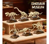 Nouveaux modèles de squelettes de dinosaures MOC 2026 : T-Rex, Tricératops, Mosasaure, Pterosaure, kit de construction de fossiles, cadeau pour les garçons et les collectionneurs All
