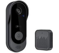 Nouveaux modèles pour 2025 - Caméra de sonnette vidéo sans fil avec carillon intérieur, intérieur/extérieur, Wi-Fi 2,4 GHz, audio