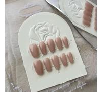 Nouveaux ongles faits à la main, industrie lourde, longs ongles, embellissement des ongles, Patch for faux ongles(Coffin type,S)