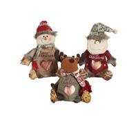 Nouveaux sacs cadeaux de Noël avec fermeture éclair, sacs cadeaux de poupée de Noël, petit sac cadeau en tissu, sac cadeau réutilisable en tissu, joli sac en forme de Père Noël, bonhomme de neige