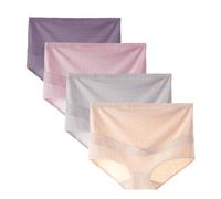 Nouveaux sous-vêtements de maternité en Pur Coton réglables à Haute élasticité, Culottes de Grande Taille à Taille Haute avec Soutien du Ventre à Terme(L)