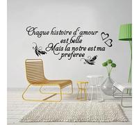 Nouveaux stickers muraux avec phrases françaises pour chambre d'enfant, salon, chambre à coucher, décoration, autocollants avec citations en français, papier peint, autocollants artistiques avec