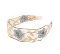 Nouveaux styles chinois Large Bandeau avec Fleurs Brodées Confortable Haut Crane pour les événements quotidiens